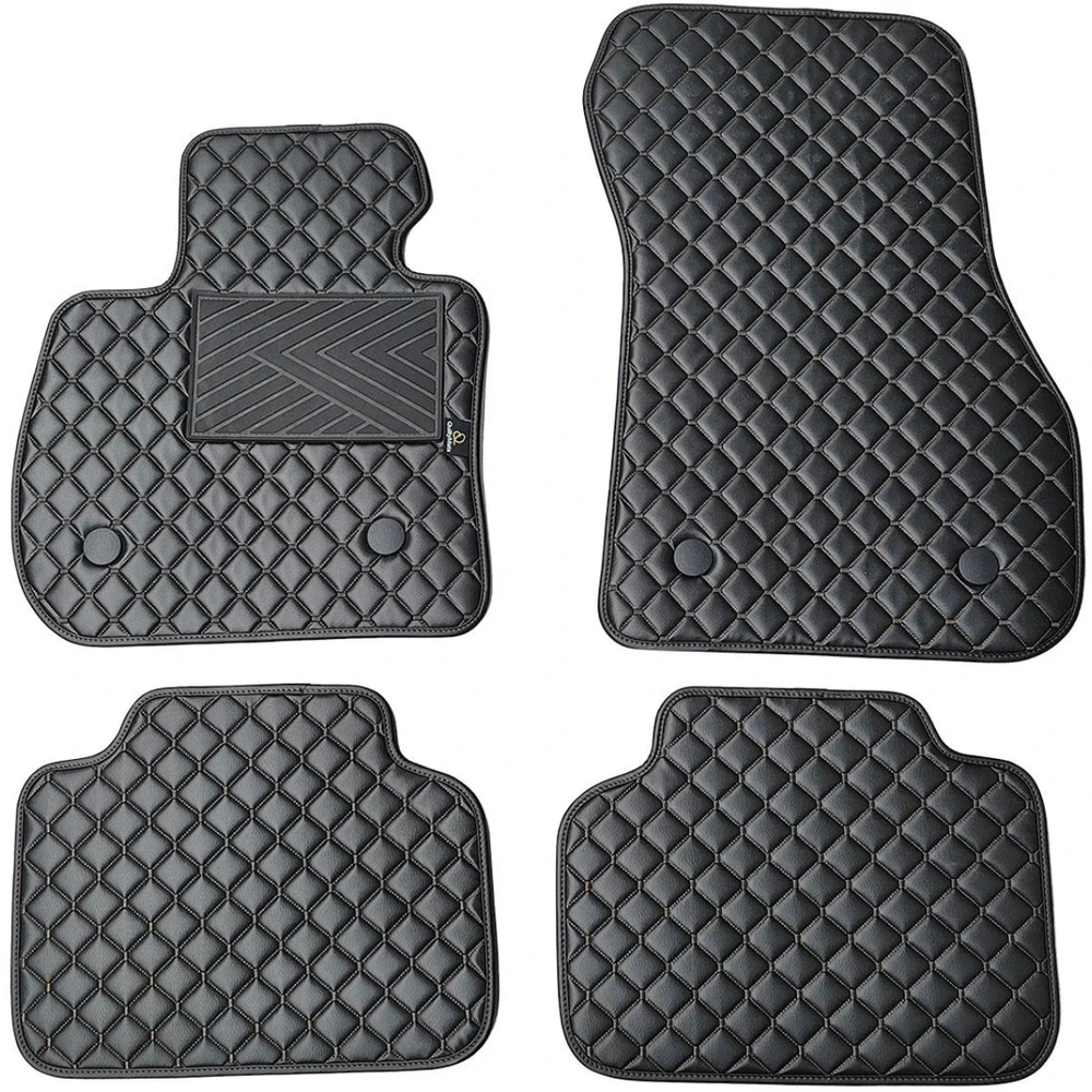 Eko odos kilimėliai QuiltyMats BMW 2 ser. 2014-2021m. (F45) (Juoda / juodos siūlės)