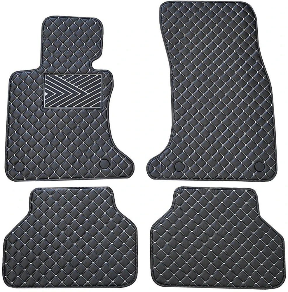 Eko odos kilimėliai QuiltyMats BMW 5 ser. 2004-2010m. (E60/E61) (Juoda / pilkos siūlės)