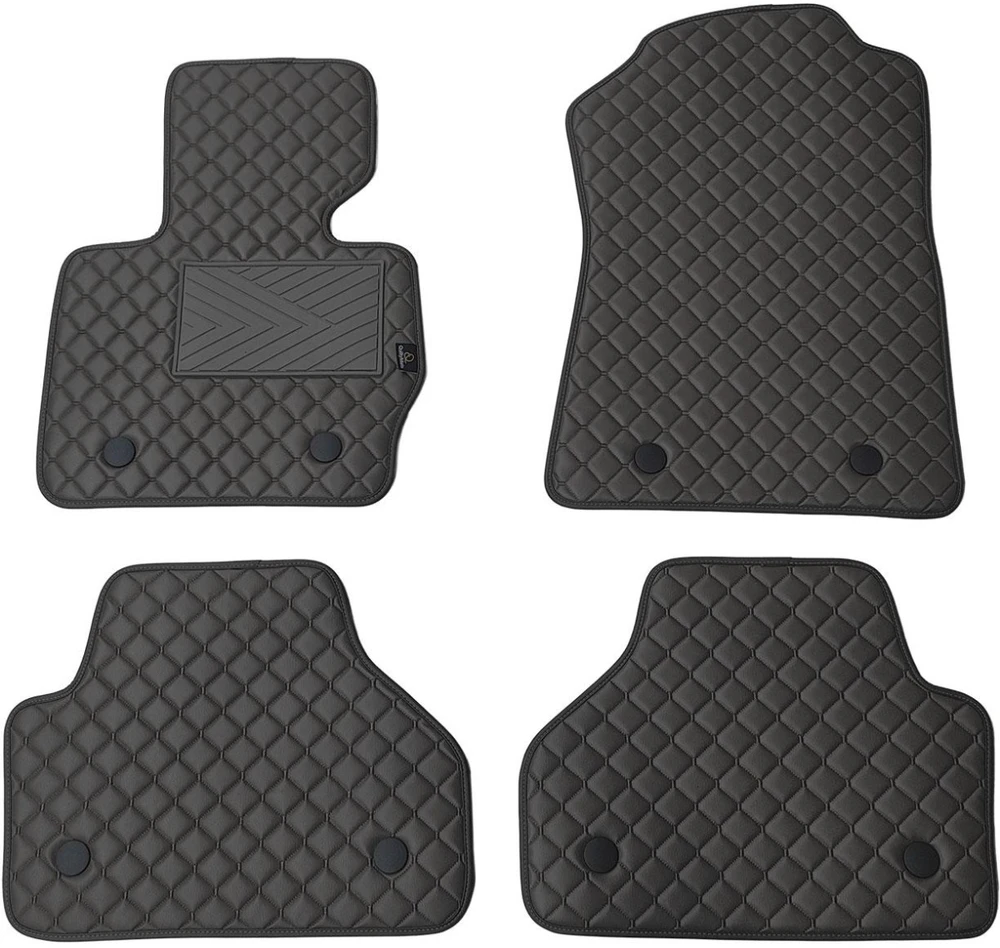 Eko odos kilimėliai QuiltyMats BMW X4 2014-2018m. (F26) (Juoda / juodos siūlės)