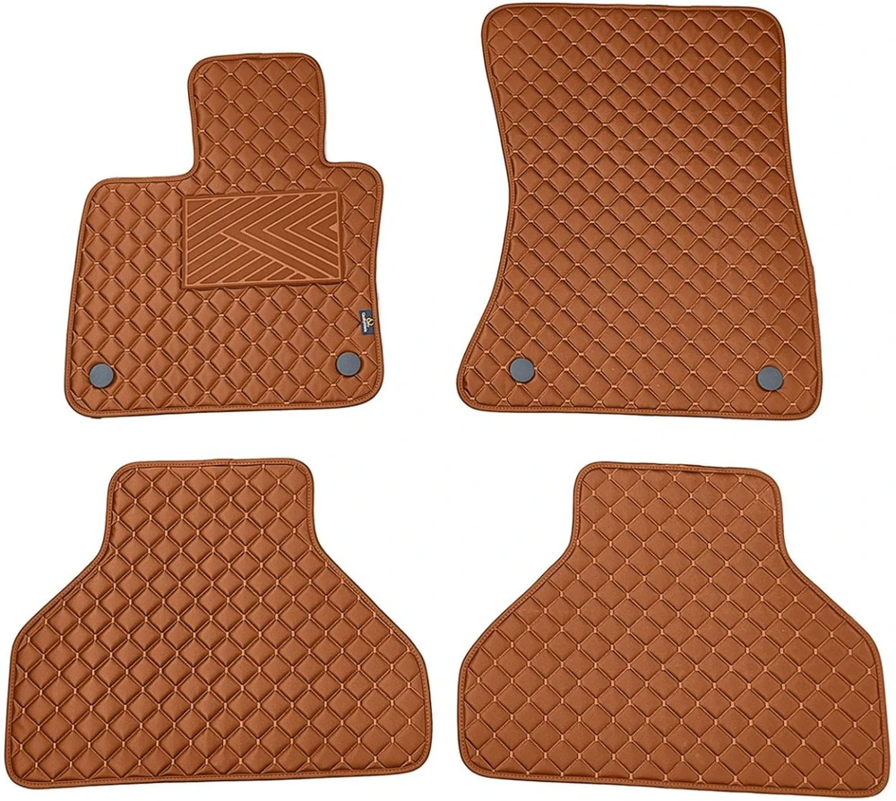 Eko odos kilimėliai QuiltyMats BMW X5 2007-2013m. (E70) (Ruda / rudos siūlės)
