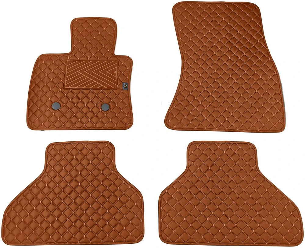 Eko odos kilimėliai QuiltyMats BMW X5 2013-2018m. (F15) (Ruda / rudos siūlės)