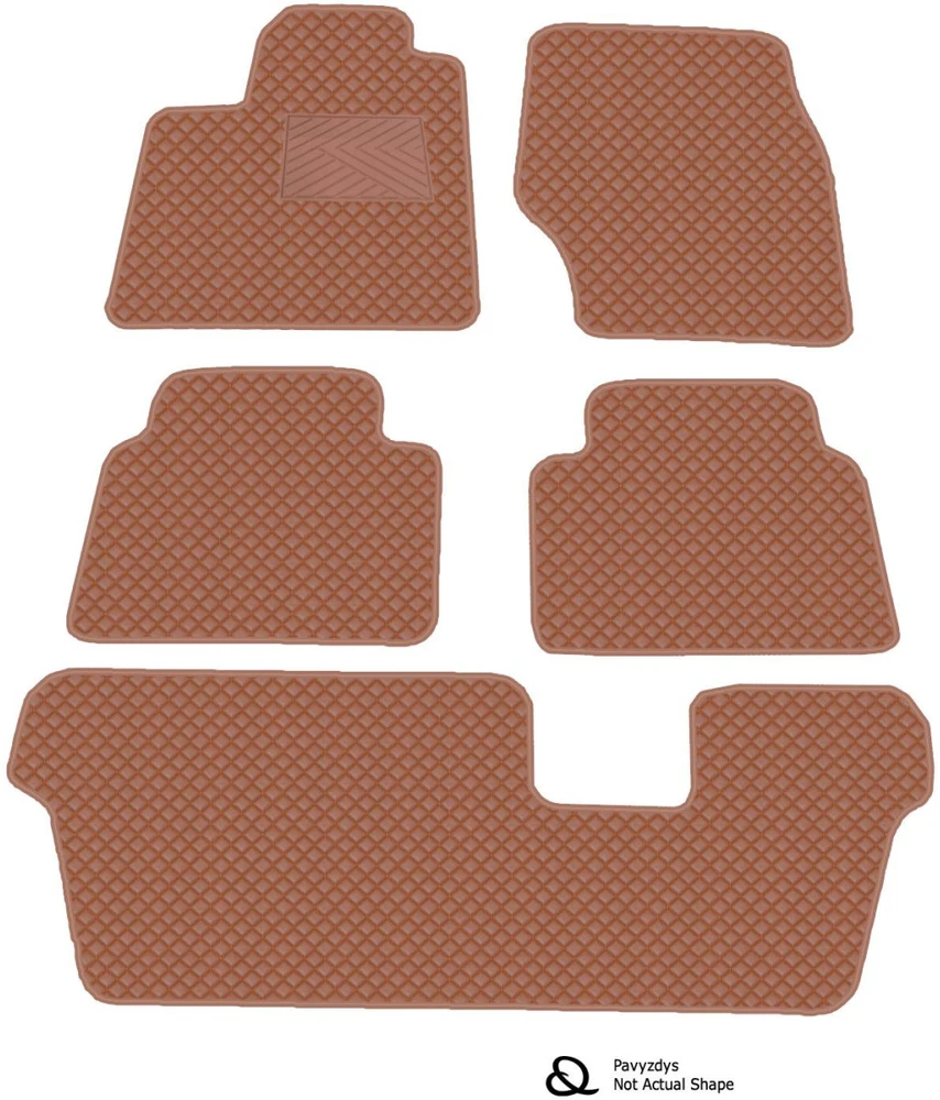 Eko odos kilimėliai QuiltyMats CHEVROLET ORLANDO 2010-2018m. (7v. I, II ir III eilės) (Ruda / rudos siūlės)