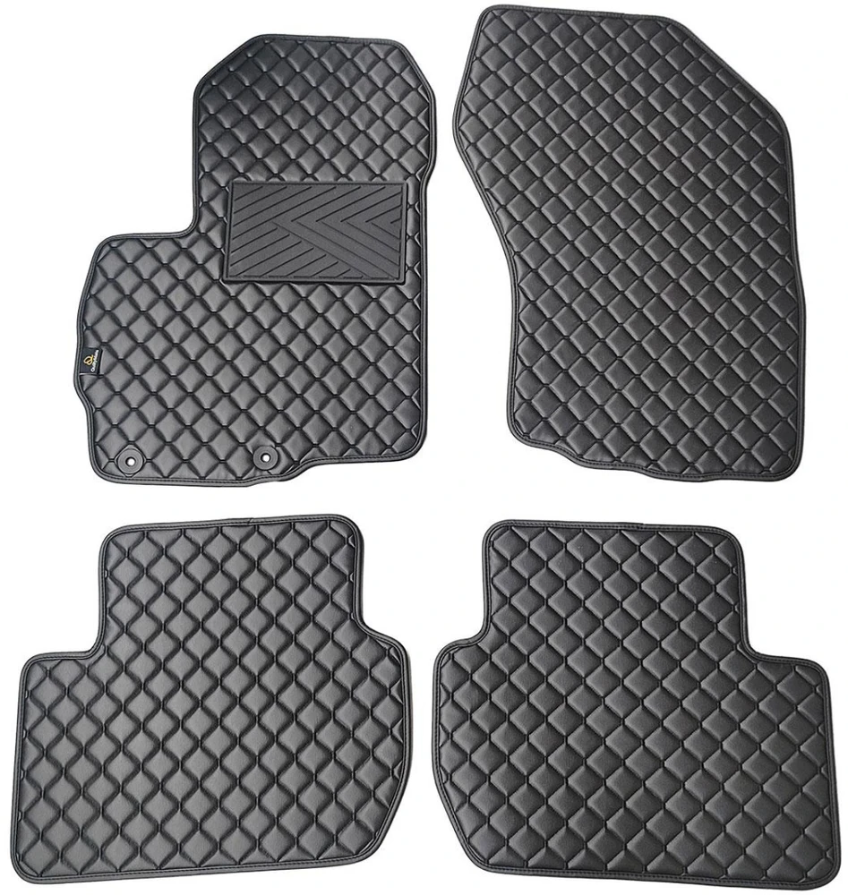 Eko odos kilimėliai QuiltyMats CITROEN C-CROSSER 2007-2012m. (Juoda / juodos siūlės)