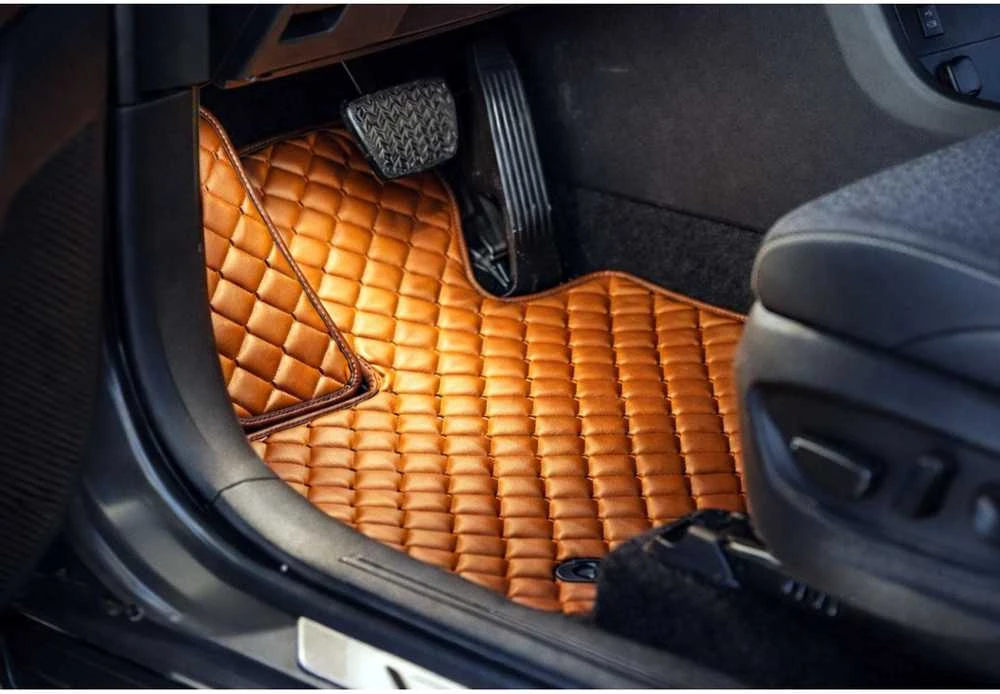 Eko odos kilimėliai QuiltyMats CITROEN C4 PICASSO 2006-2013m. (Ruda / rudos siūlės)