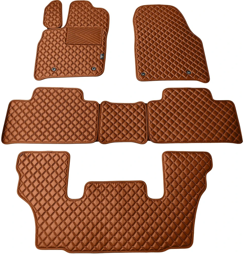 Eko odos kilimėliai QuiltyMats DODGE DURANGO nuo 2011m. (I, II ir III eilės 6v.) (Ruda / rudos siūlės)