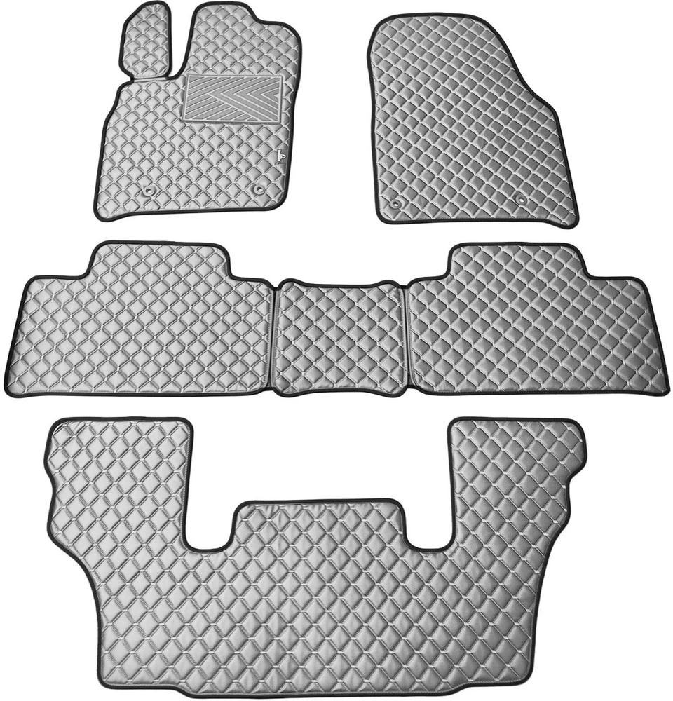Eko odos kilimėliai QuiltyMats DODGE DURANGO nuo 2011m. (I, II ir III eilės 6v.) (Pilka / pilkos siūlės)