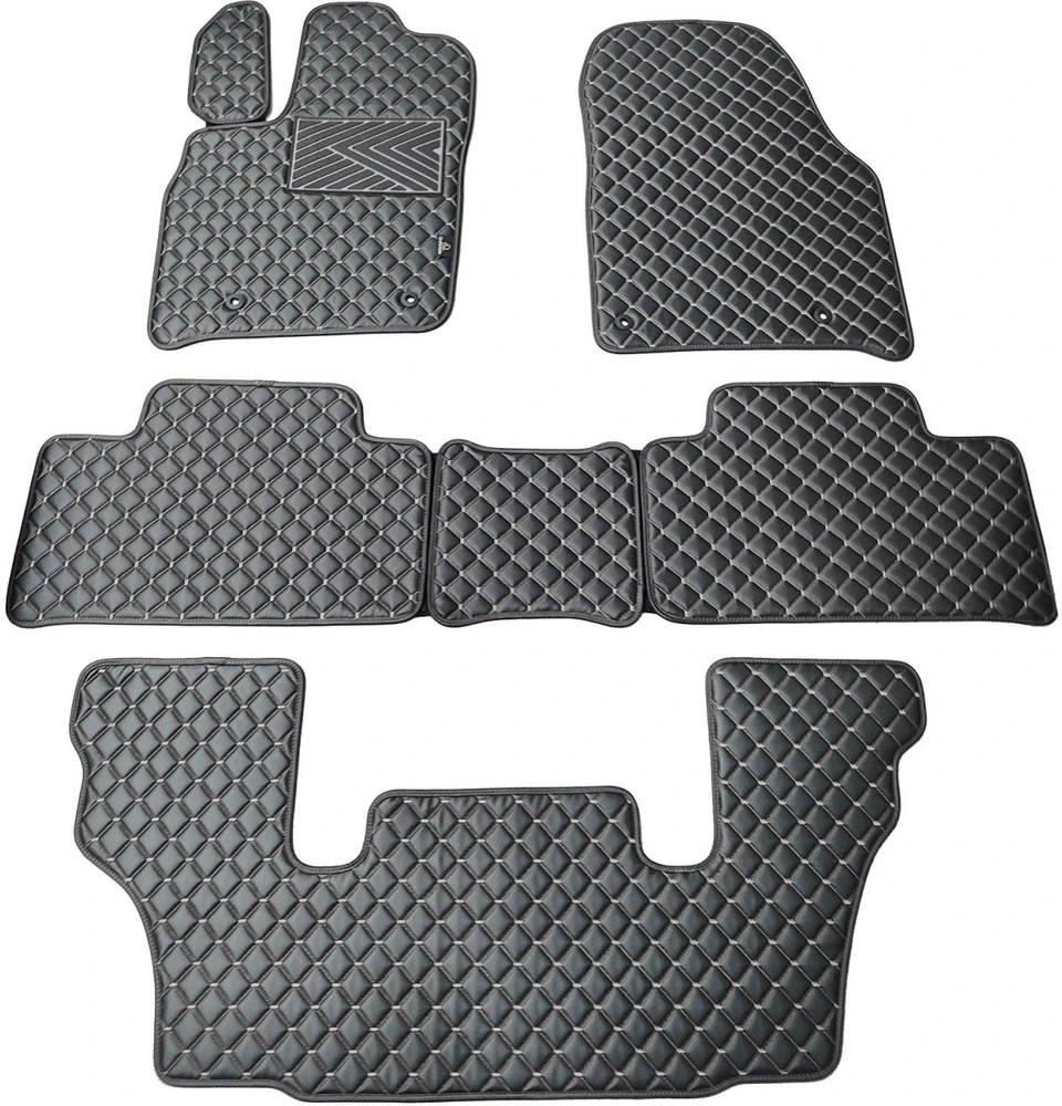 Eko odos kilimėliai QuiltyMats DODGE DURANGO nuo 2011m. (I, II ir III eilės 6v.) (Juoda / pilkos siūlės)