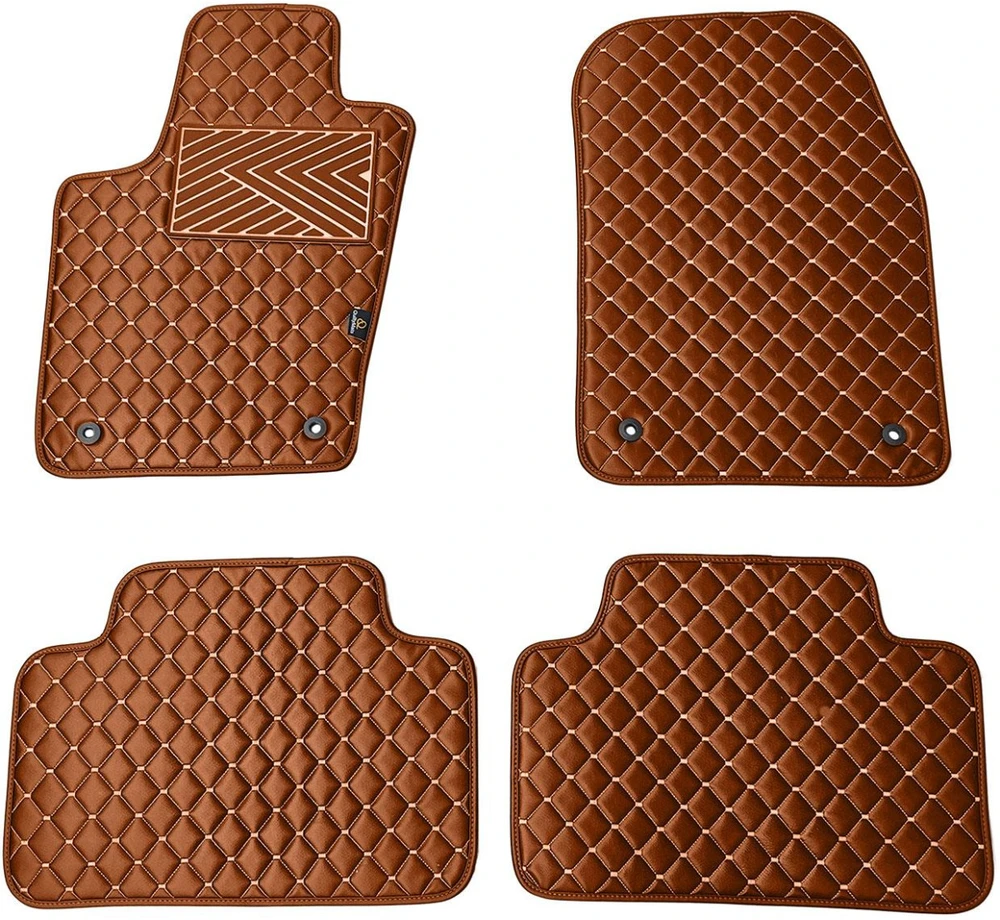 Eko odos kilimėliai QuiltyMats JEEP GRAND CHEROKEE 2010-2020m. (Ruda / rudos siūlės)