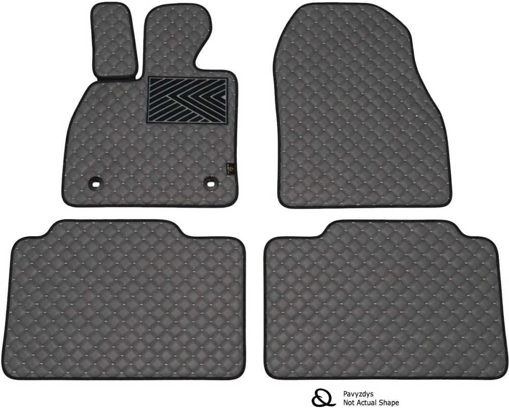 Eko odos kilimėliai QuiltyMats KIA SPORTAGE 2016-2022m. (4 karta (QL)) (Pilka / pilkos siūlės)