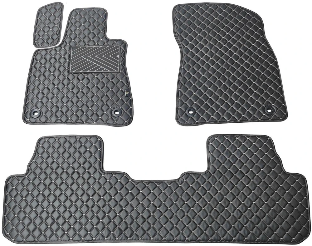 Eko odos kilimėliai QuiltyMats LEXUS RX 2015-2022m. (Juoda / pilkos siūlės)