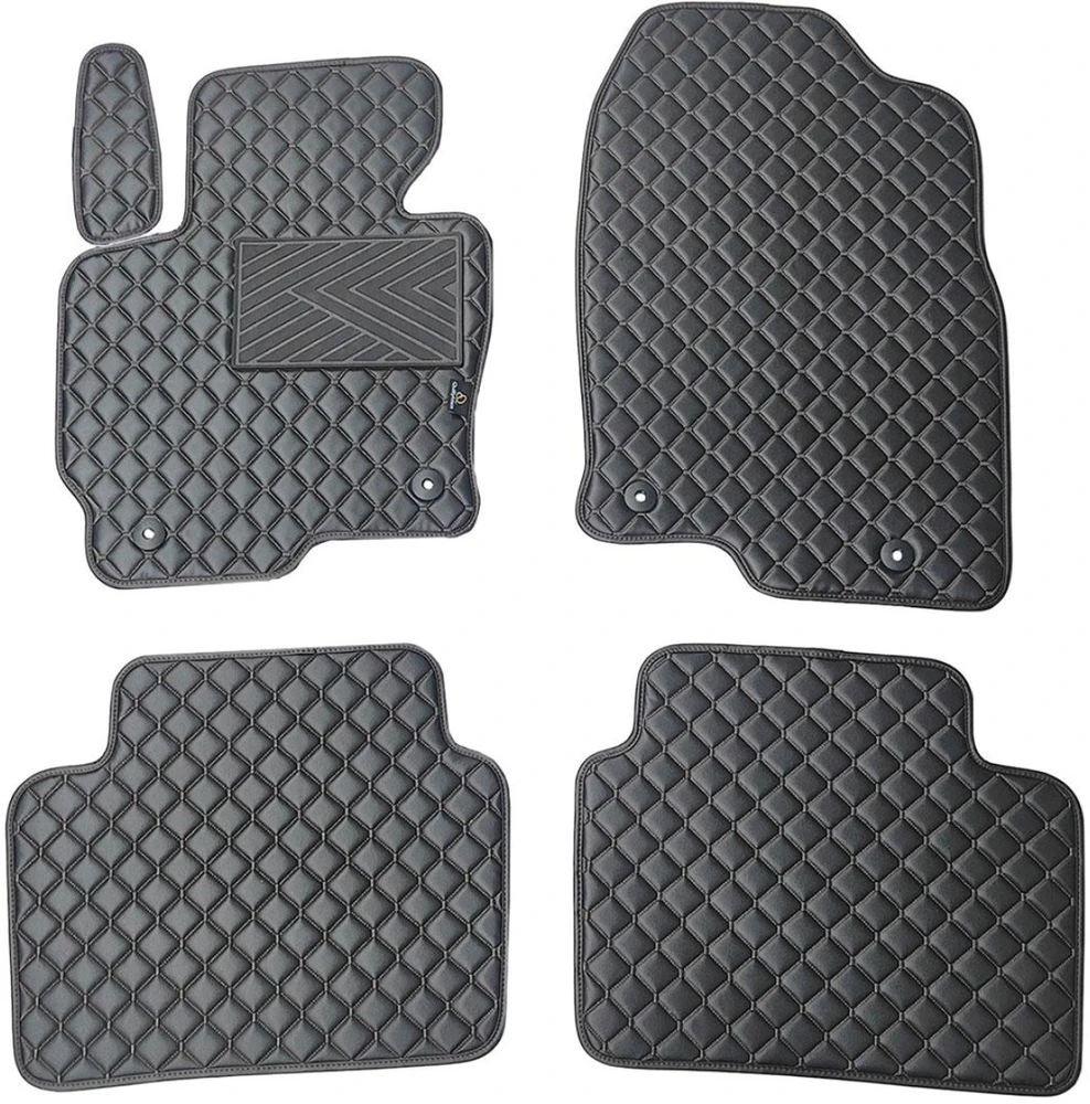 Eko odos kilimėliai QuiltyMats MAZDA CX-5 2012-2016m. (Juoda / juodos siūlės)