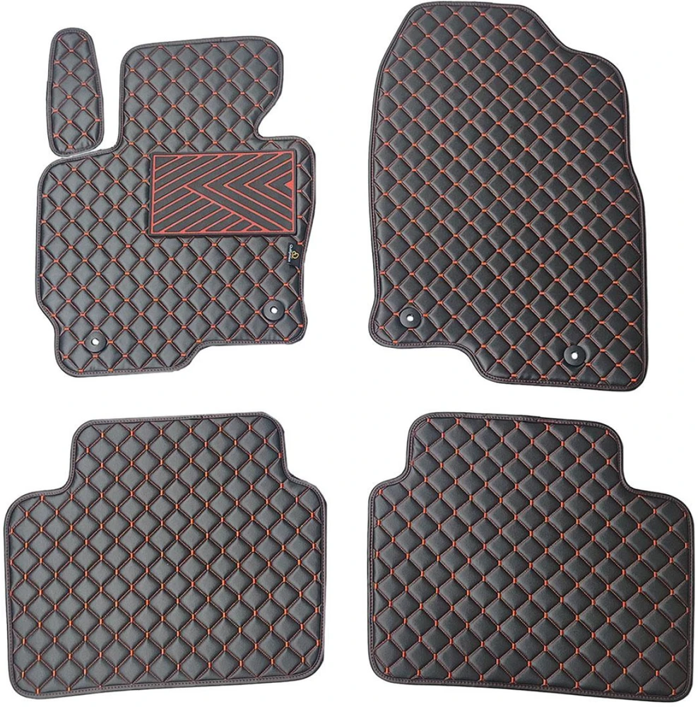 Eko odos kilimėliai QuiltyMats MAZDA CX-5 2012-2016m. (Juoda / raudonos siūlės)