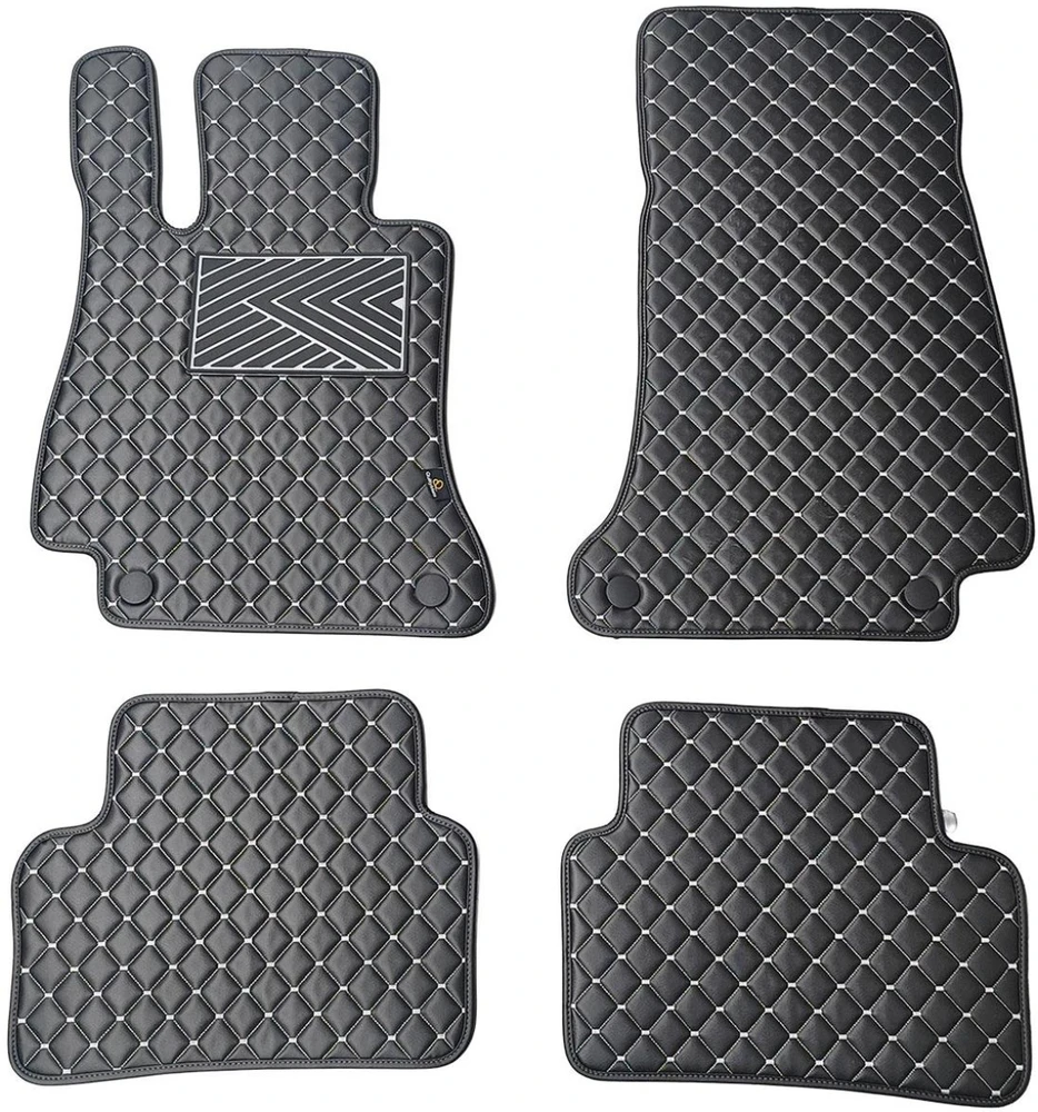 Eko odos kilimėliai QuiltyMats MERCEDES-BENZ E-class W213 2016-2023m. (Juoda / pilkos siūlės)