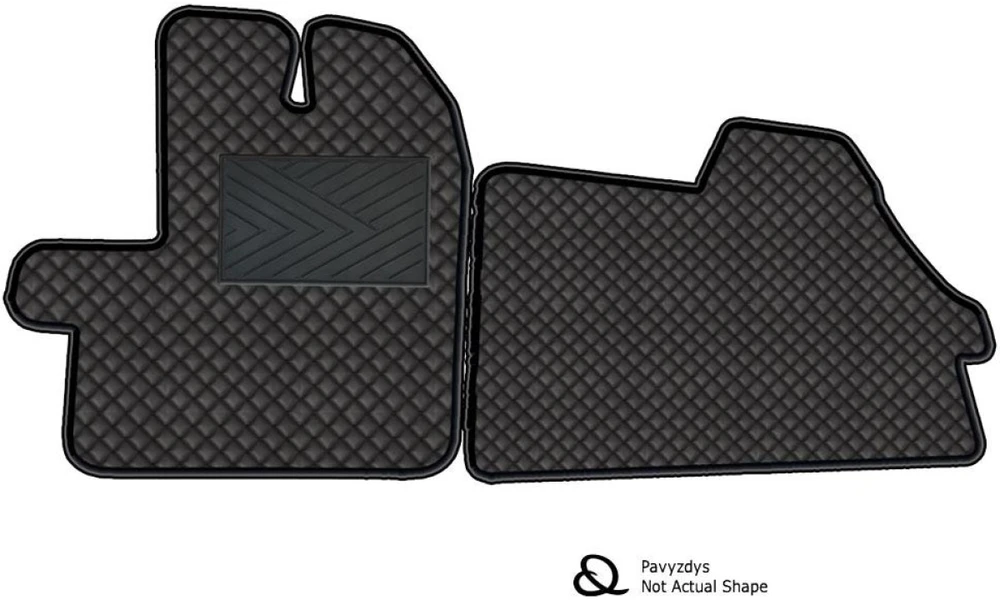 Eko odos kilimėliai QuiltyMats MERCEDES-BENZ VITO 2003-2014m. (Juoda / juodos siūlės)