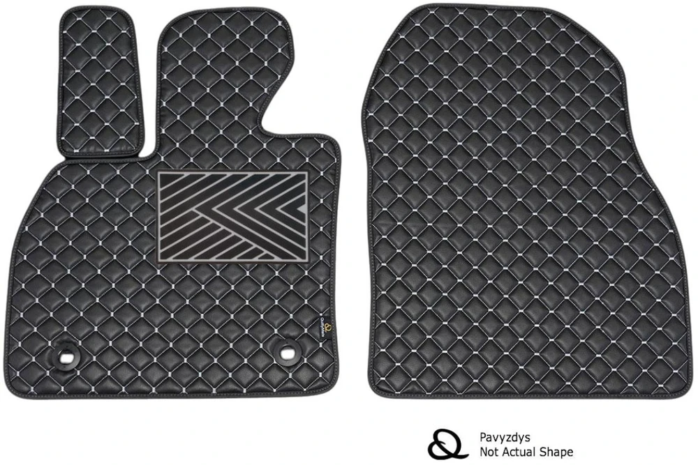 Eko odos kilimėliai QuiltyMats OPEL COMBO 2012-2017m. (Juoda / pilkos siūlės)