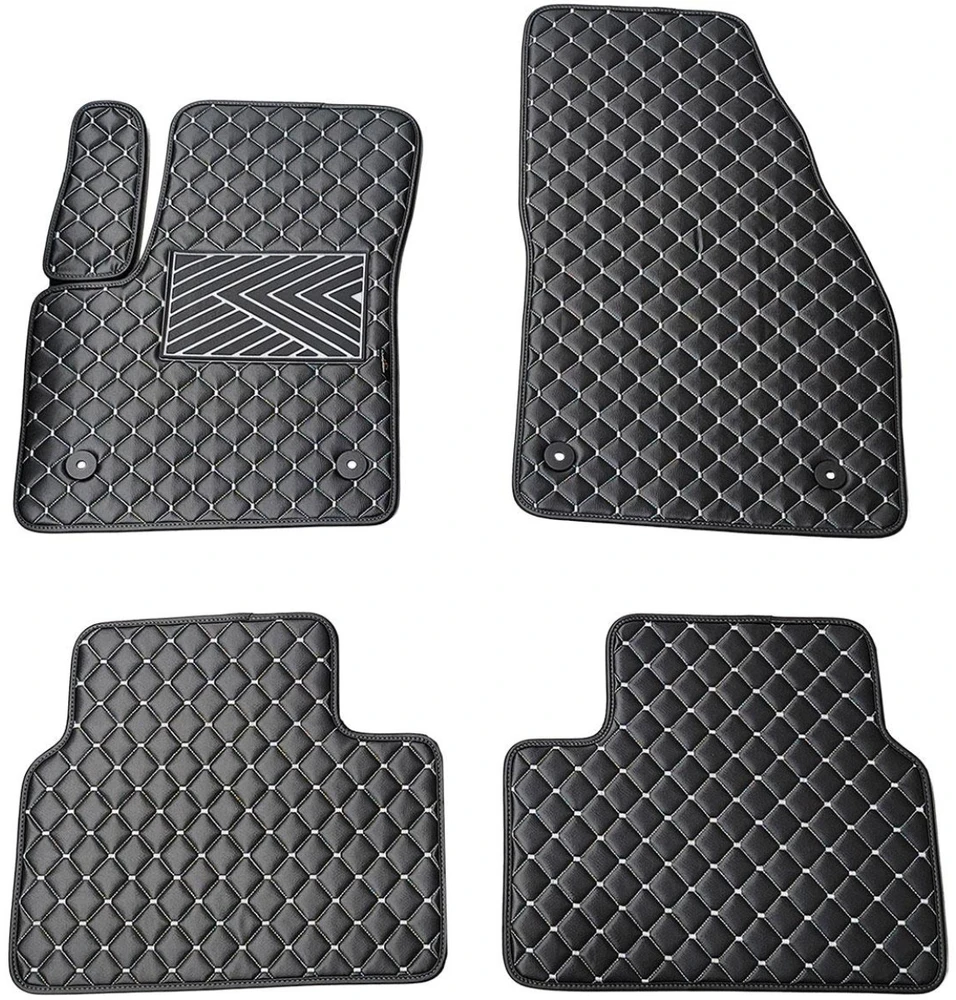 Eko odos kilimėliai QuiltyMats OPEL MERIVA 2010-2017m. (B) (Juoda / pilkos siūlės)