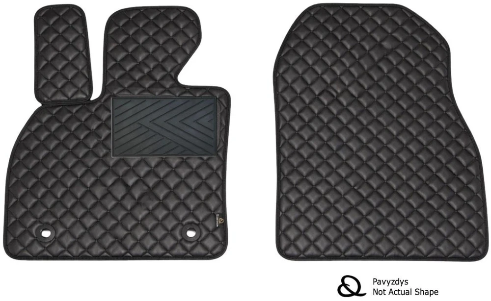 Eko odos kilimėliai QuiltyMats OPEL TIGRA 2004-2009m. (Cabrio) (Juoda / juodos siūlės)