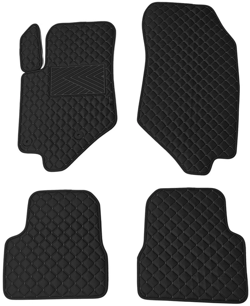 Eko odos kilimėliai QuiltyMats PEUGEOT 2008 nuo 2019m. (Juoda / juodos siūlės)