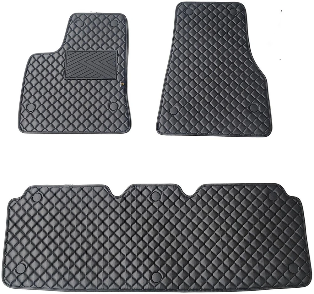 Eko odos kilimėliai QuiltyMats TESLA MODEL S 2012-2026m. (Juoda / juodos siūlės)