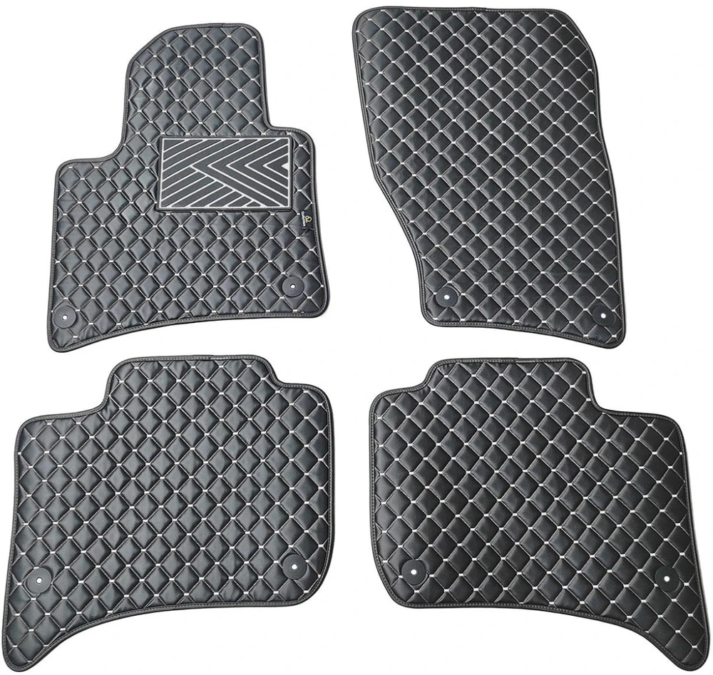 Eko odos kilimėliai QuiltyMats VOLKSWAGEN TOUAREG 2010-2018m. (Juoda / pilkos siūlės)