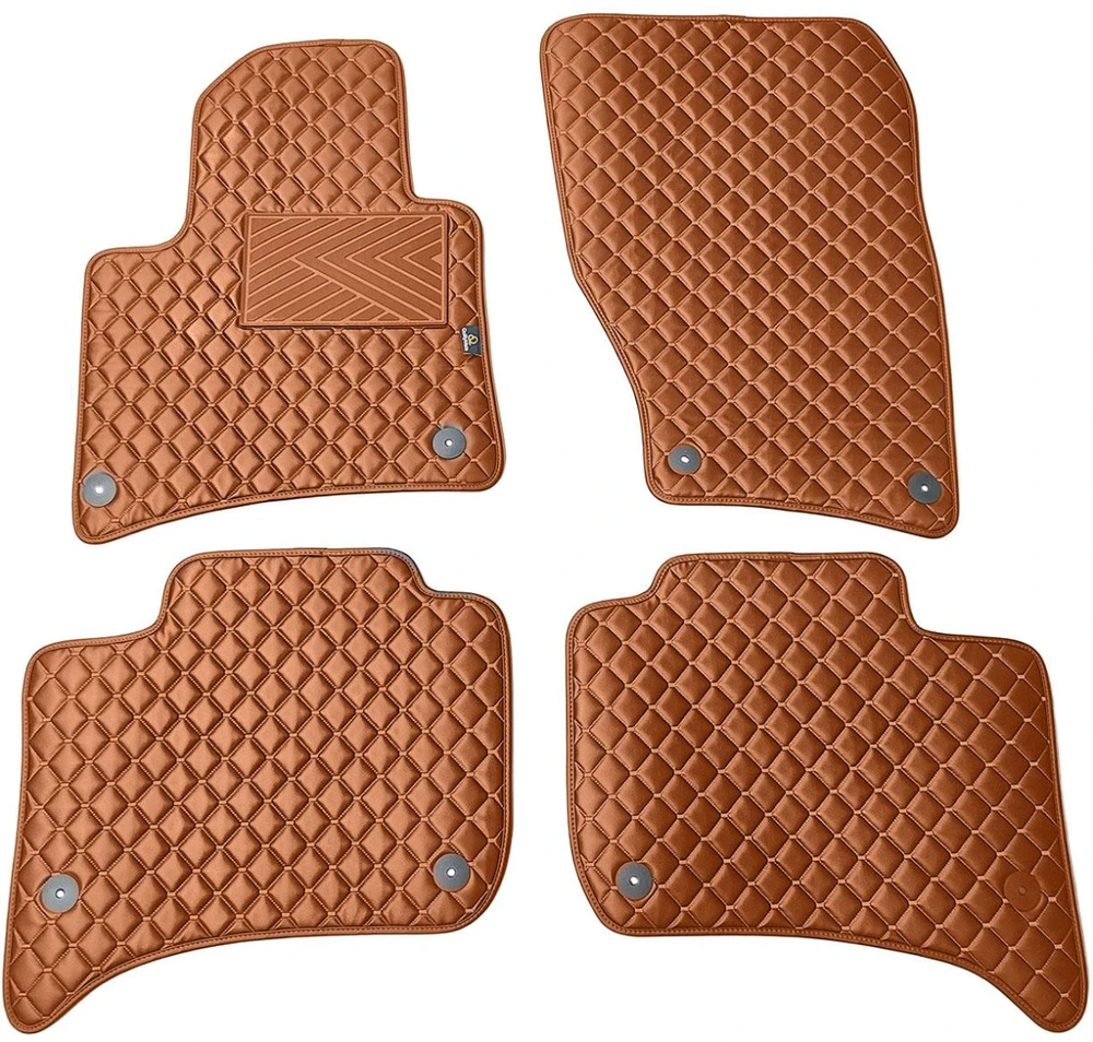 Eko odos kilimėliai QuiltyMats VOLKSWAGEN TOUAREG 2010-2018m. (Ruda / rudos siūlės)