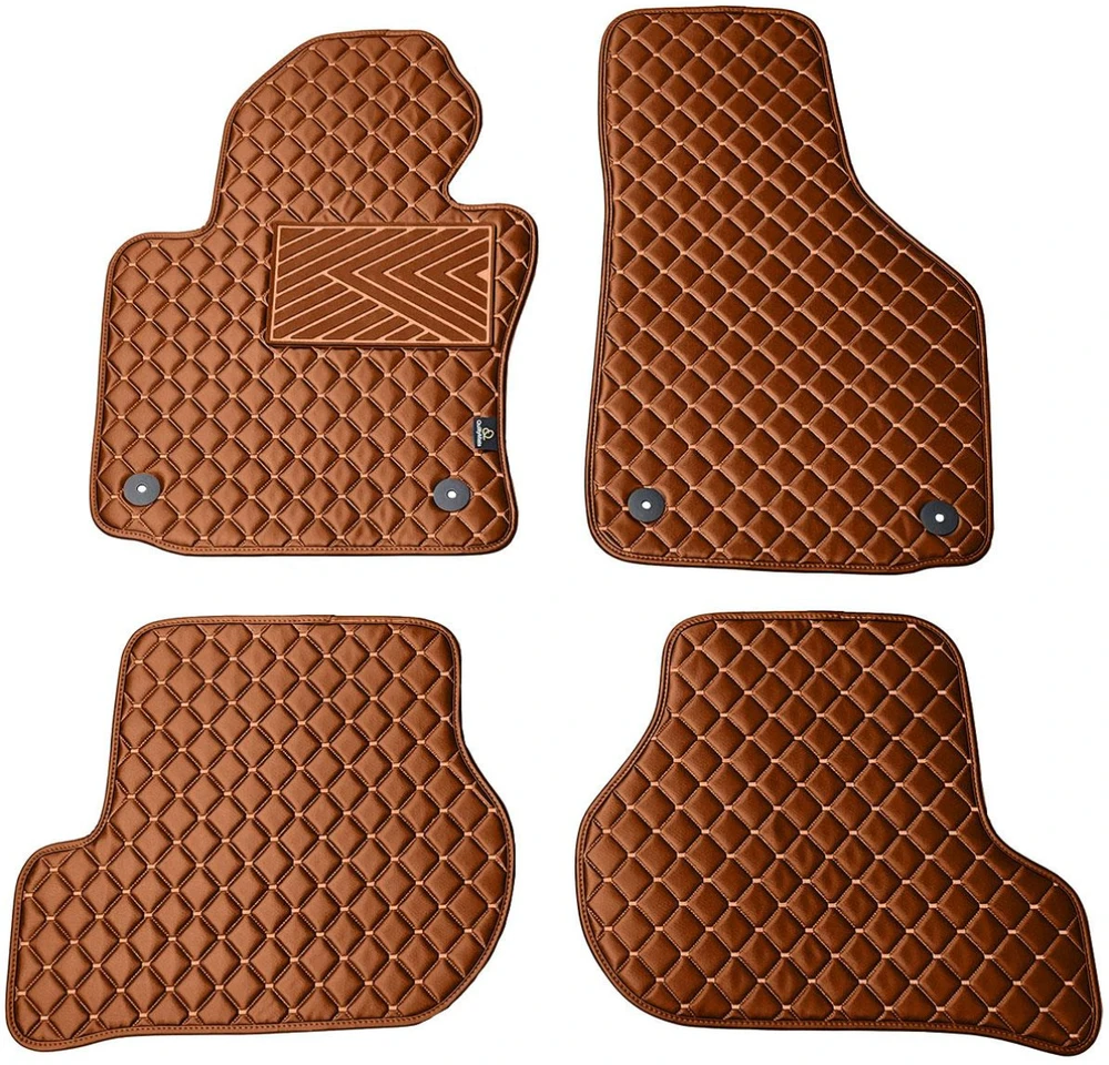 Eko odos kilimėliai QuiltyMats VOLKSWAGEN GOLF 2003-2009m. (Ruda / rudos siūlės)