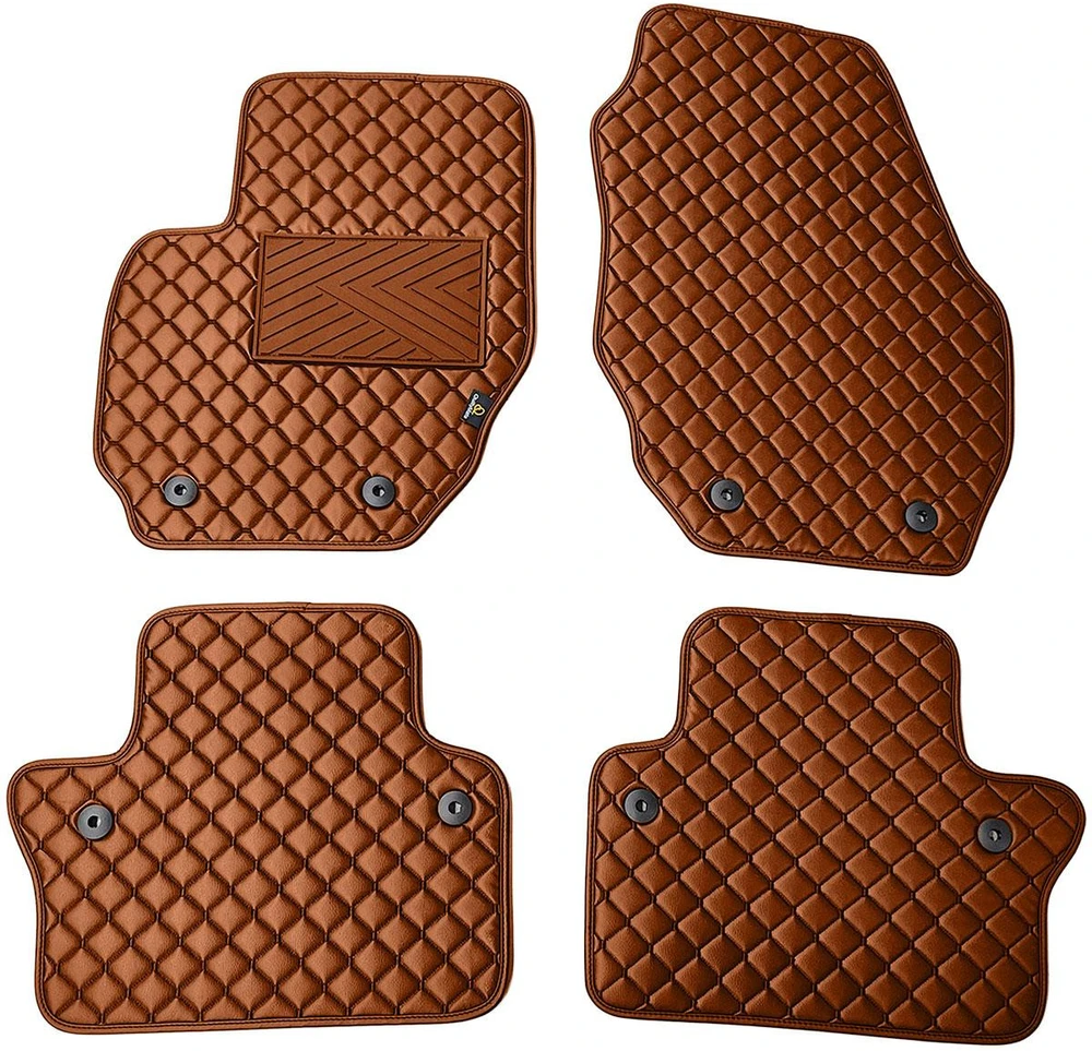 Eko odos kilimėliai QuiltyMats VOLVO S80 2006-2016m. (Ruda / rudos siūlės)