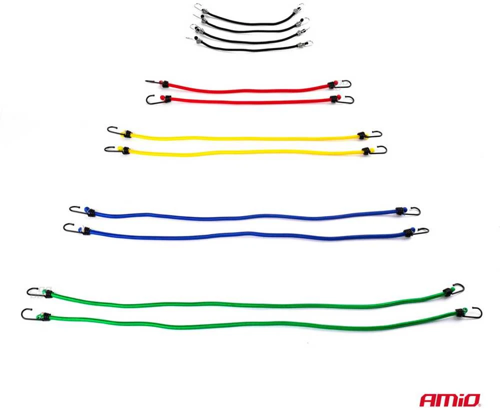 Amio ELASTINGŲ VIRVIŲ RINKINYS 12VNT 90CM BSTRAP-11
