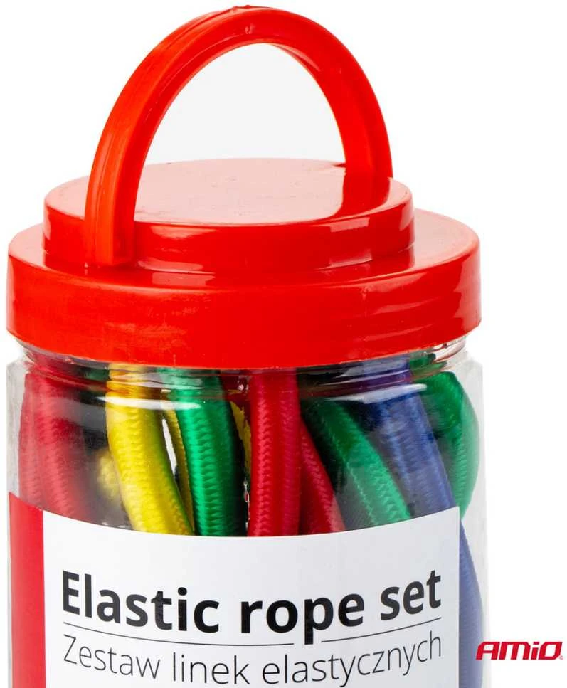 Amio ELASTINGŲ VIRVIŲ RINKINYS 12VNT 90CM BSTRAP-11