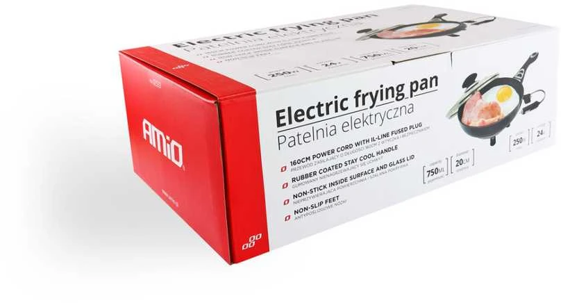 Elektrinė krosnelė Amio Automobilinė elektrinė keptuvė 20 cm, 24V 250W