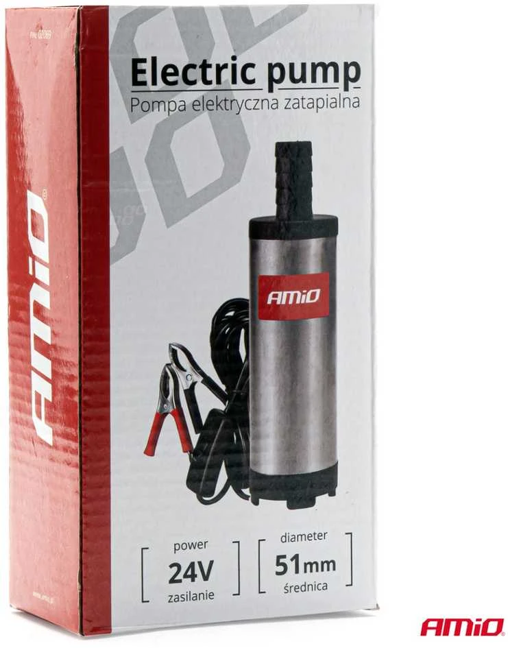 Elektrinė panardinamoji dyzelino pompa 24V, skersmuo 51 mm AMIO-02069