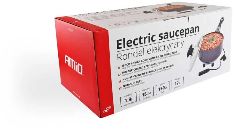 Amio Elektrinis puodas automobiliui su ventiliuojamu dangčiu, 1,9 L, 12V, 150W