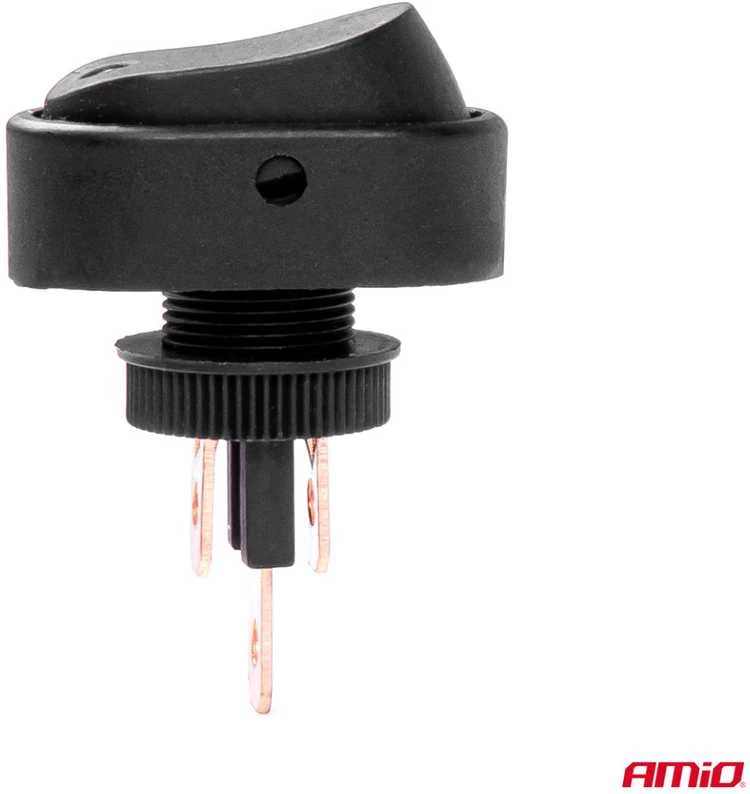 Elipsinis jungiklis su geltonu apšvietimu 12/24V max 30A ON/OFF AMIO-03088
