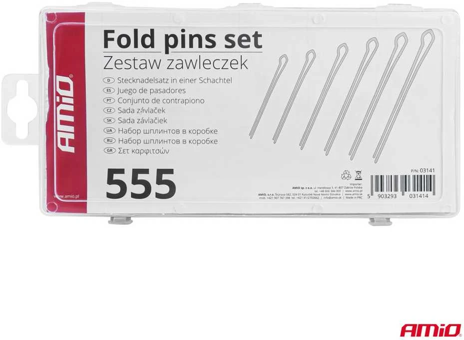 Fiksavimo kaiščių rinkinys, 555 vnt., AMIO-03141