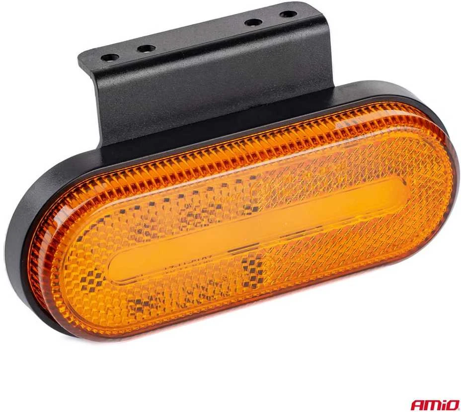 AMiO OM-01-O oranžinis LED žibintas su laikikliu