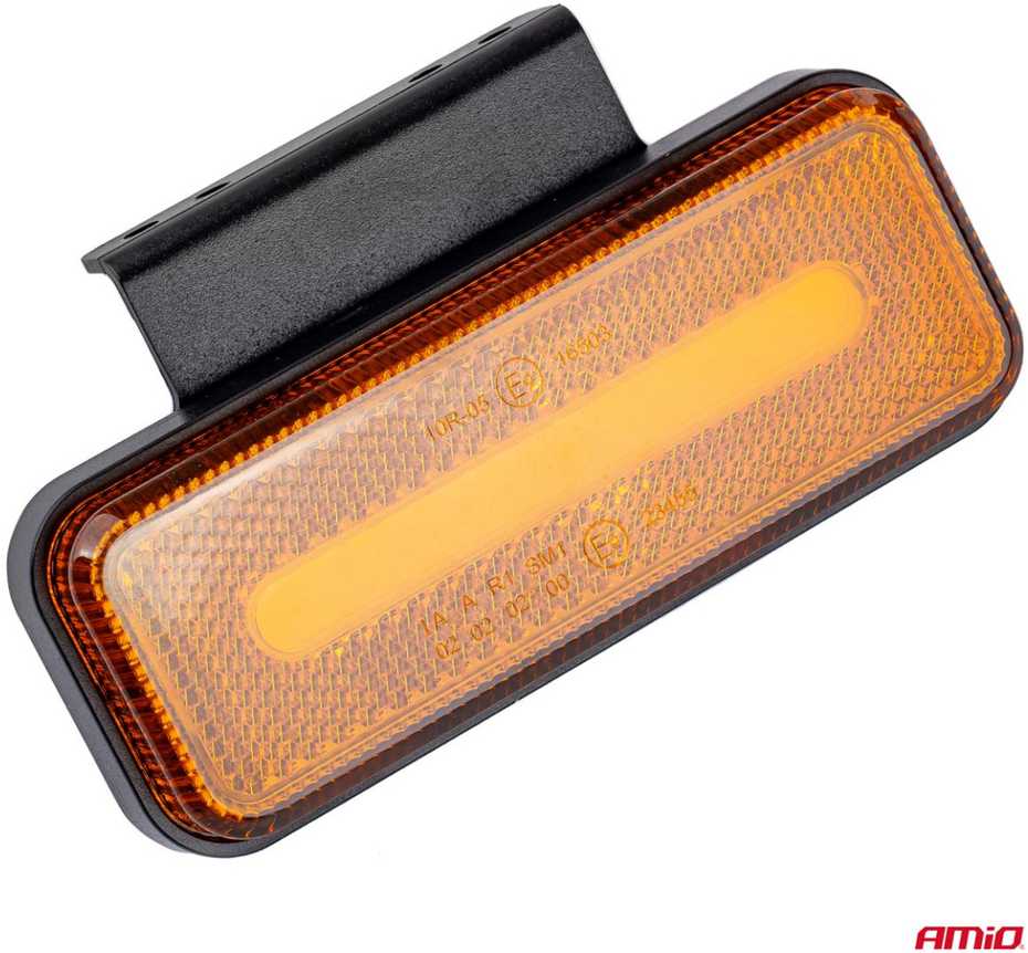 Gabaritinis LED žibintas AMiO OM-02-O, stačiakampis, oranžinis