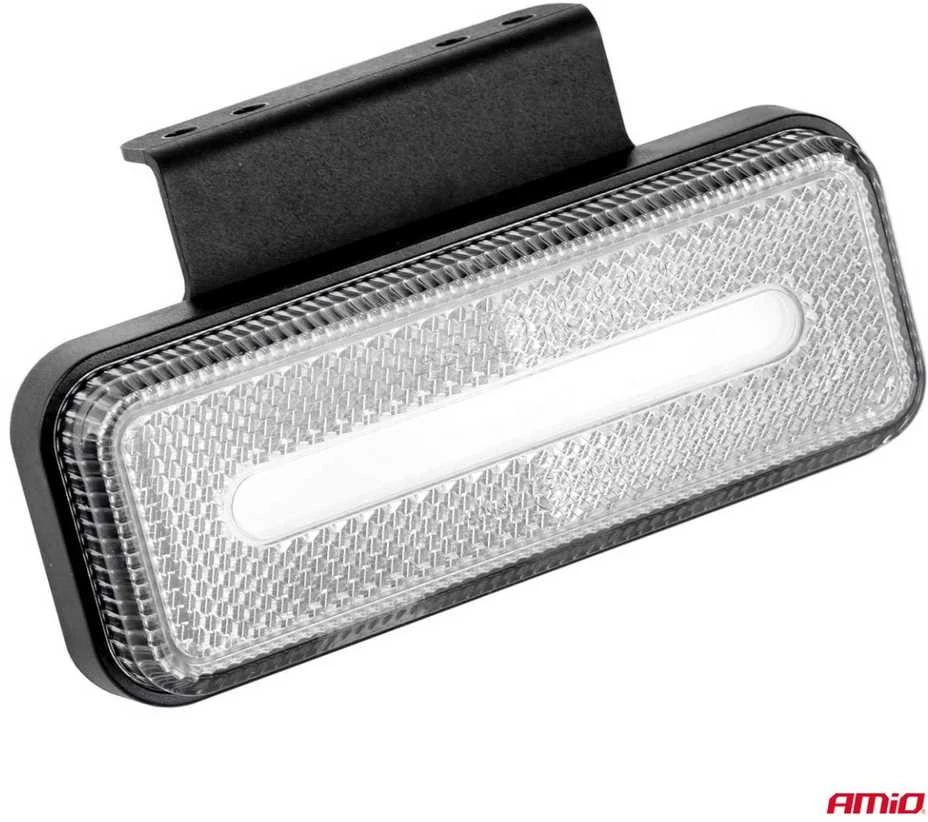 Gabaritinis LED žibintas AMiO OM-02-W, stačiakampis, baltas