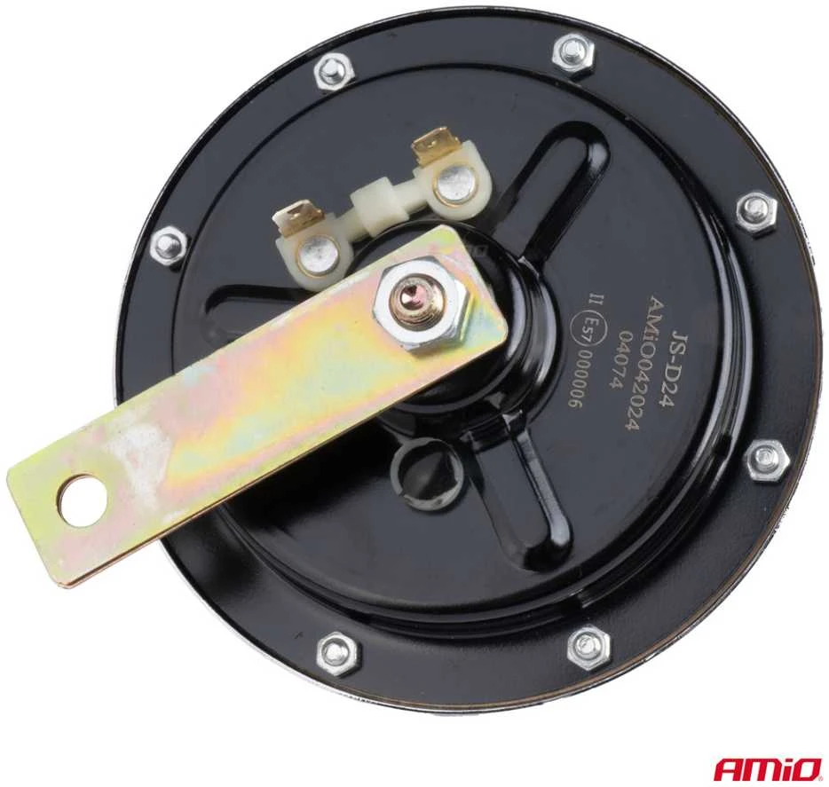 Garso signalas – chromuotas, 125 mm, 110 dB, 12V, AMIO-04074