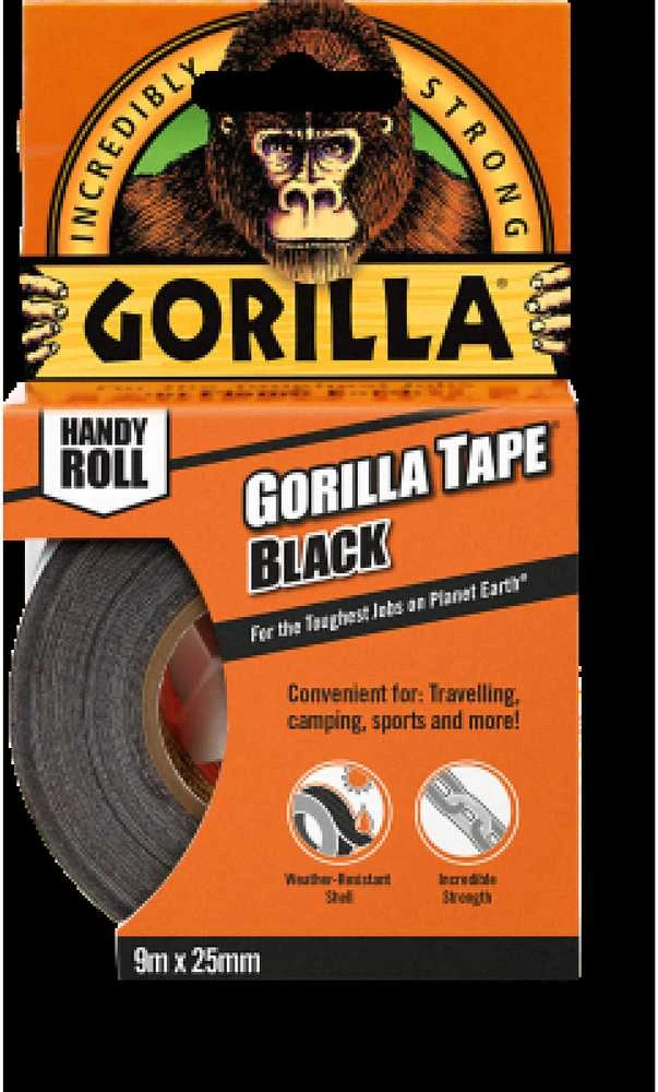 Gorilla Tape Handy Roll izoliacinė juosta juoda 2.54cm × 9m