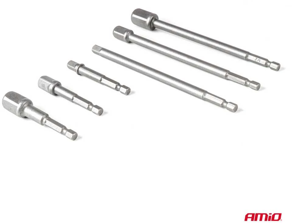 HEX galvučių adapterių rinkinys 1/4", 3/8", 1/2" AMIO-04781