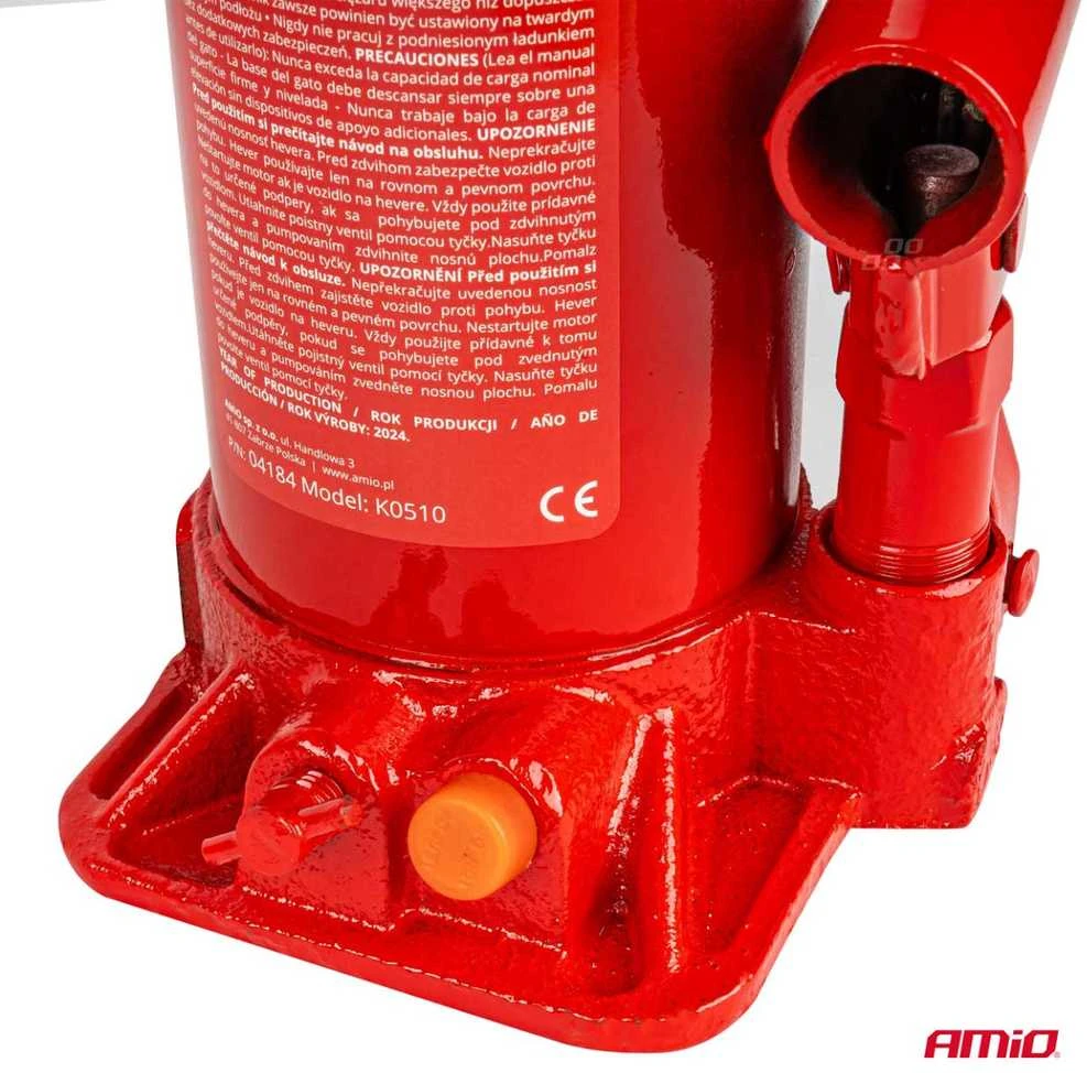 Hidraulinis stulpinis keltuvas 10 t, PVC dėžė AMIO-04184