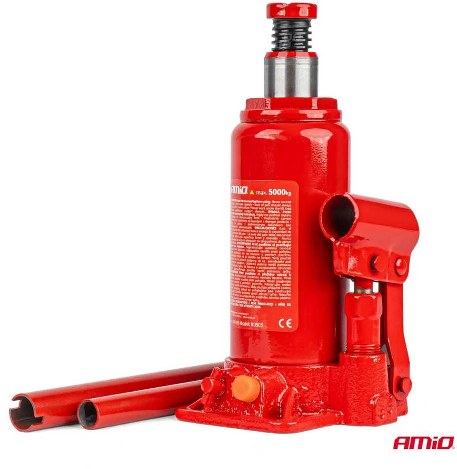 Hidraulinis stulpinis keltuvas 5 t, PVC dėžė AMIO-04183