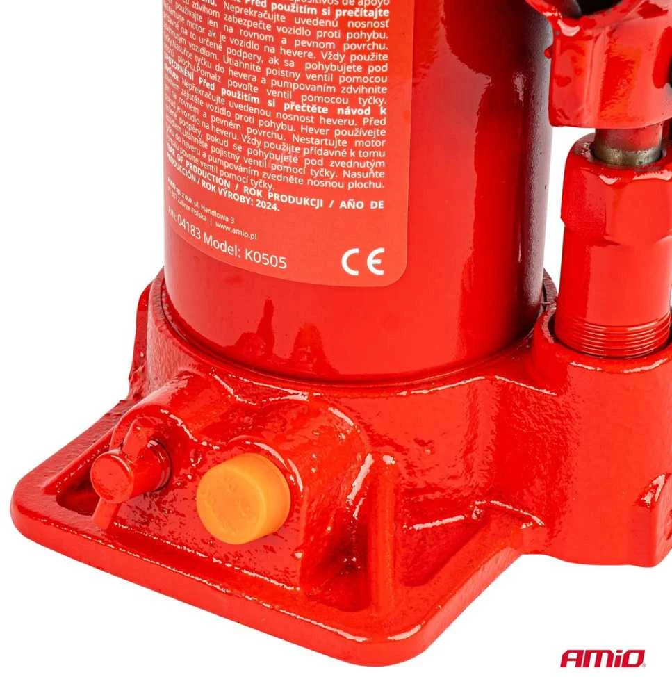 Hidraulinis stulpinis keltuvas 5 t, PVC dėžė AMIO-04183