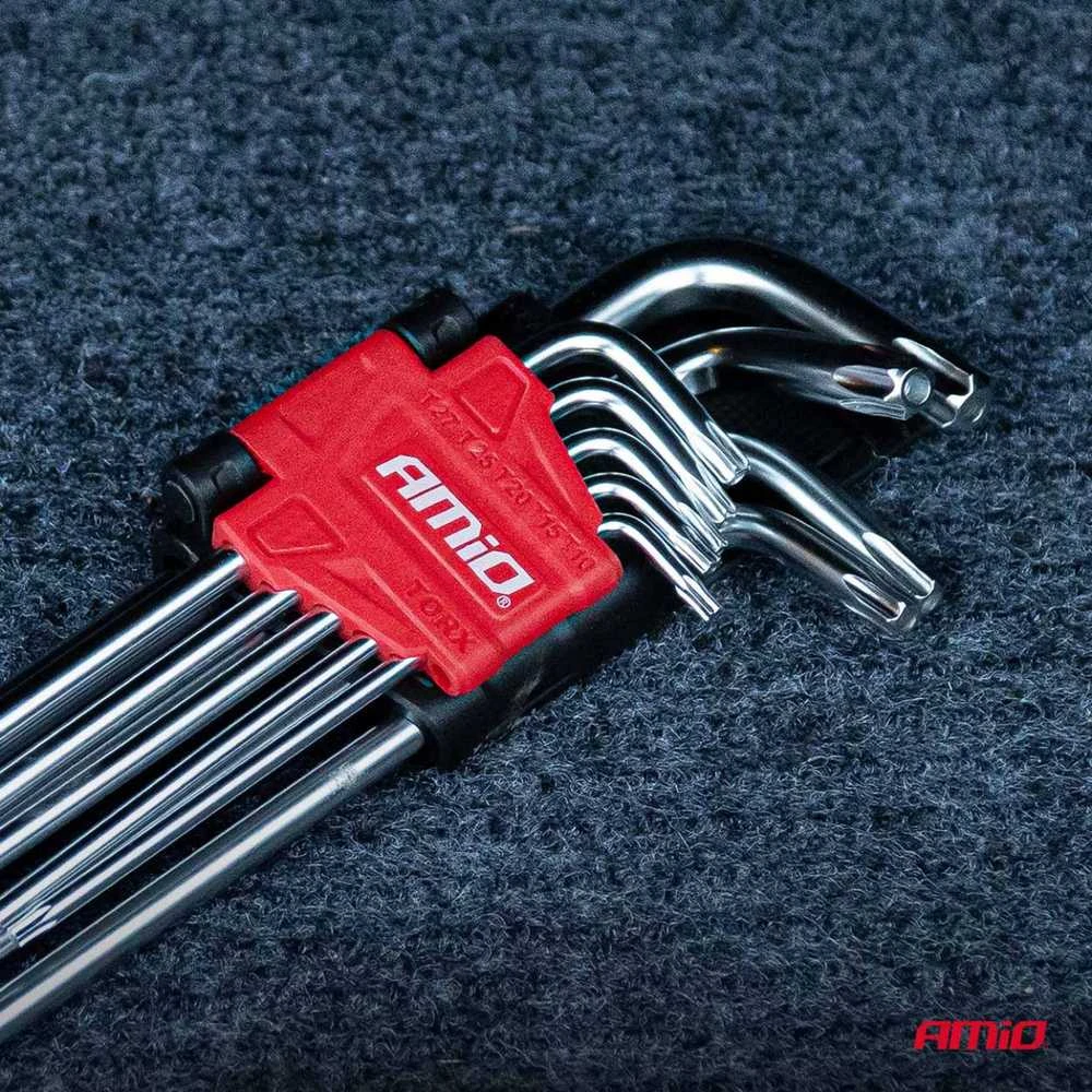 Ilgieji TORX raktai, 230 mm, 9 vnt. TKL AMIO-01039