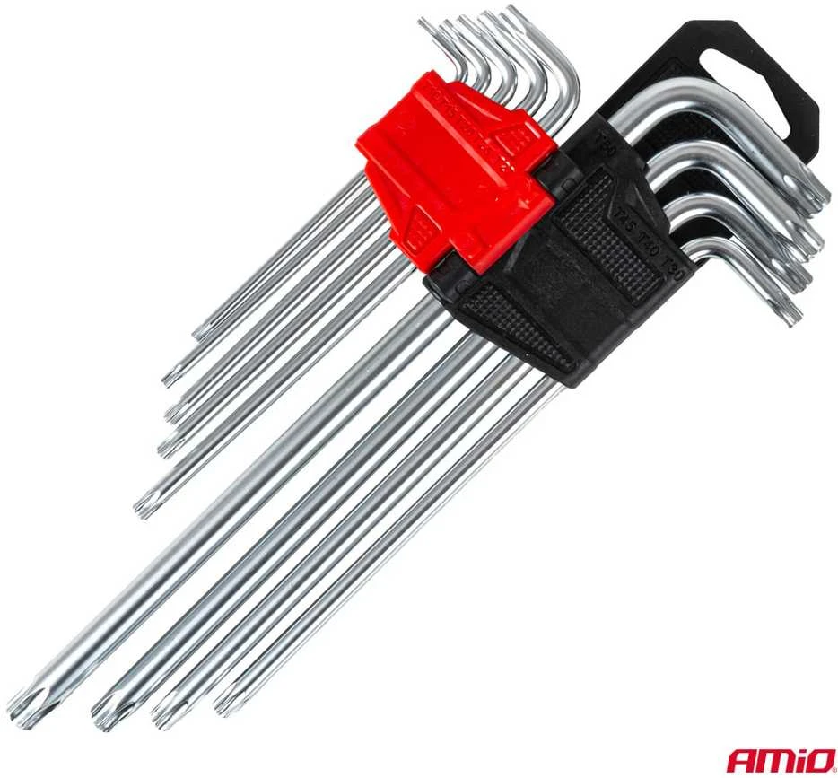 Ilgieji TORX raktai, 230 mm, 9 vnt. TKL AMIO-01039