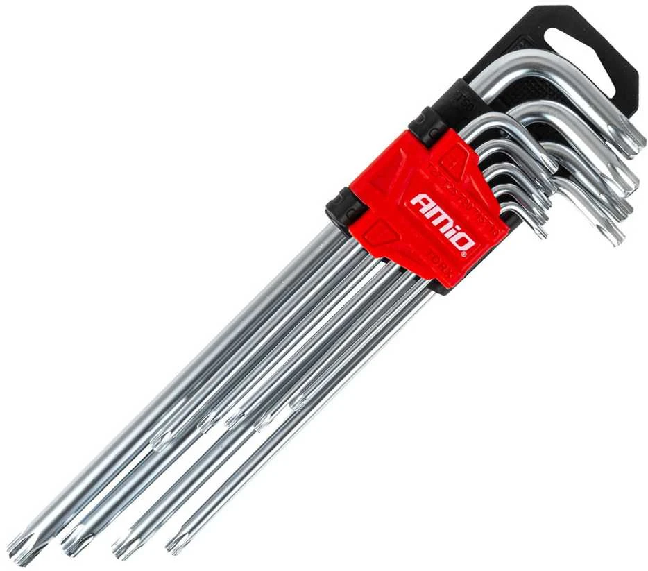 Ilgieji TORX raktai, 230 mm, 9 vnt. TKL AMIO-01039