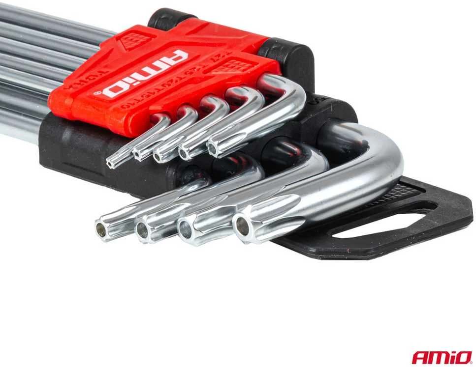 Ilgieji TORX raktai, 230 mm, 9 vnt. TKL AMIO-01039