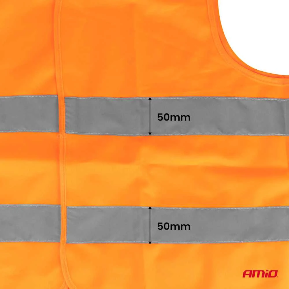 Įspėjamoji atšvaitinė liemenė XXL, oranžinė AMIO-03985