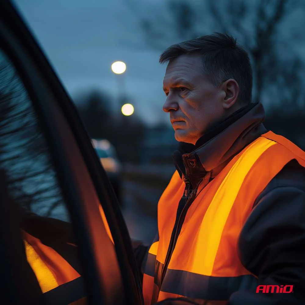 Įspėjamoji atšvaitinė liemenė XXXL, oranžinė AMIO-03986