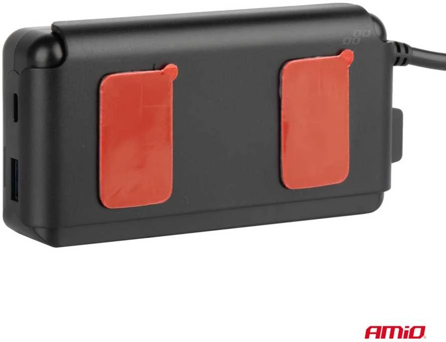 Išplėtimo lizdas su voltmetru, USB ir USB-C 12–24 V, AMIO-03781